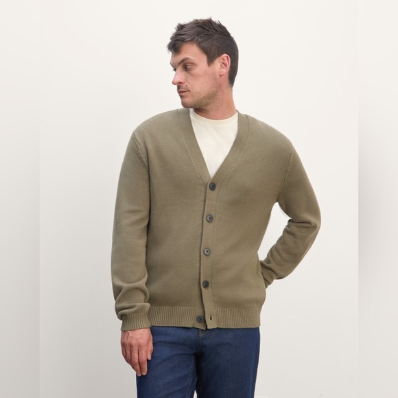 Everlane The Classic Cardigan in Everyday Cotton in Kalamata Size S - Picture 3 of 11
